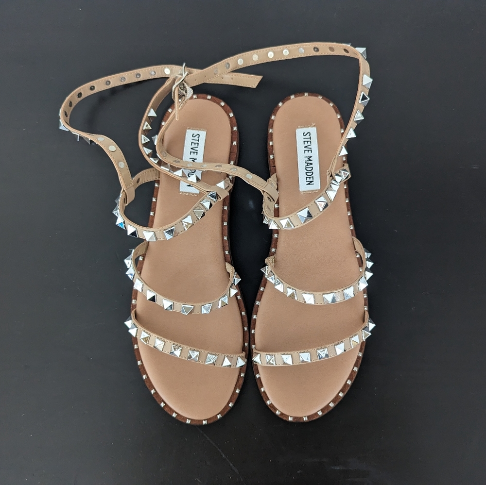 Steve Madden Travel Rock Stud Flat Sandals